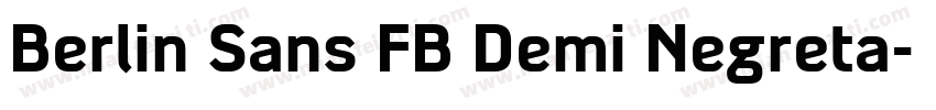 Berlin Sans FB Demi Negreta字体转换